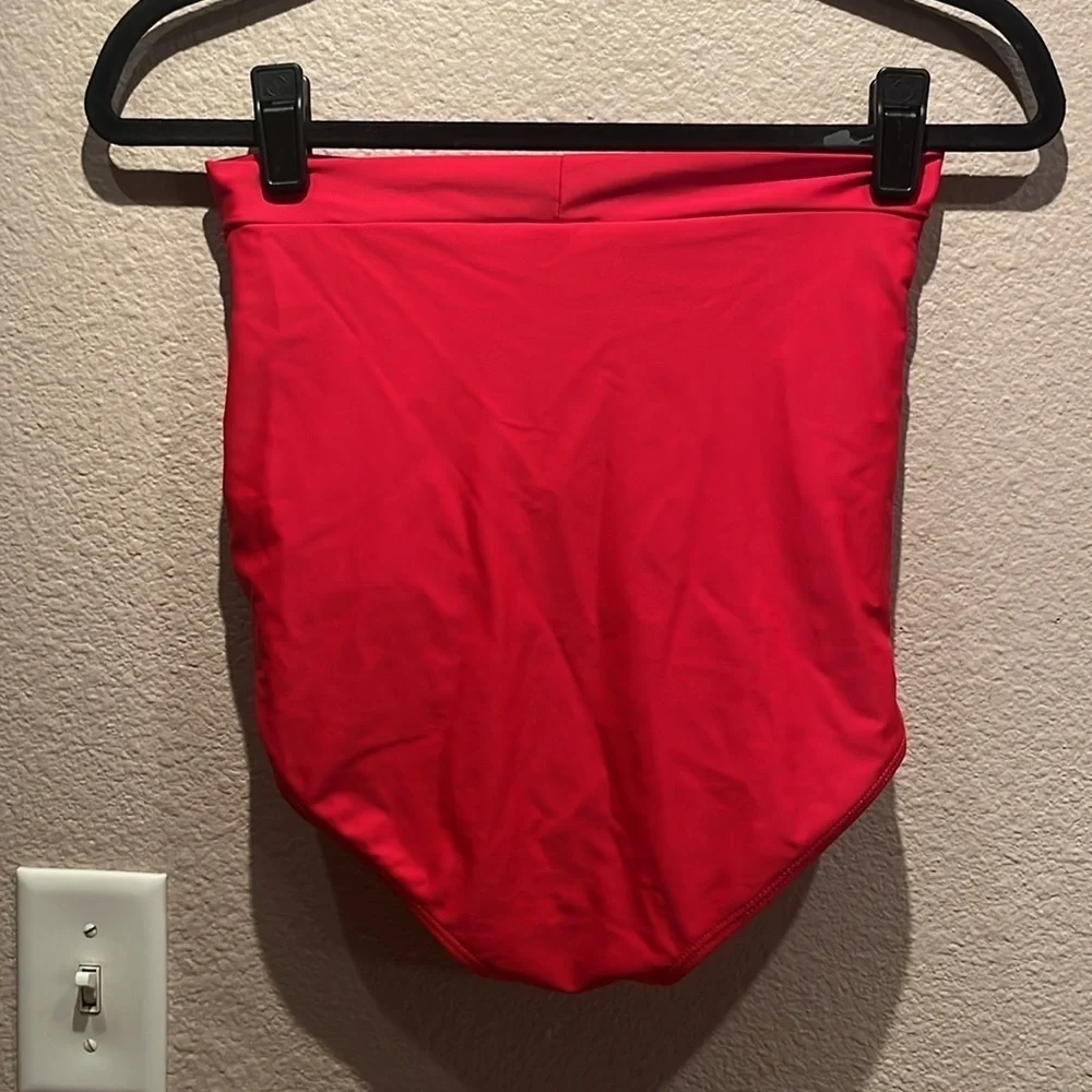 Cocoship Women’s Retro High Rise Red Bikini Bottoms Rockabilly 50’s Size Medium
